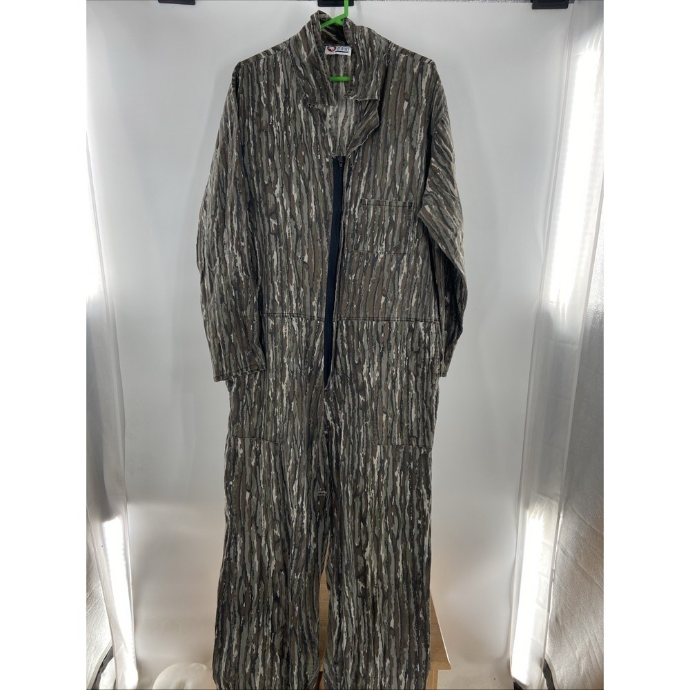 Vintage Sports Afield Camouflage Coveralls Mens XL L RealTree Hunting Jumpsuit